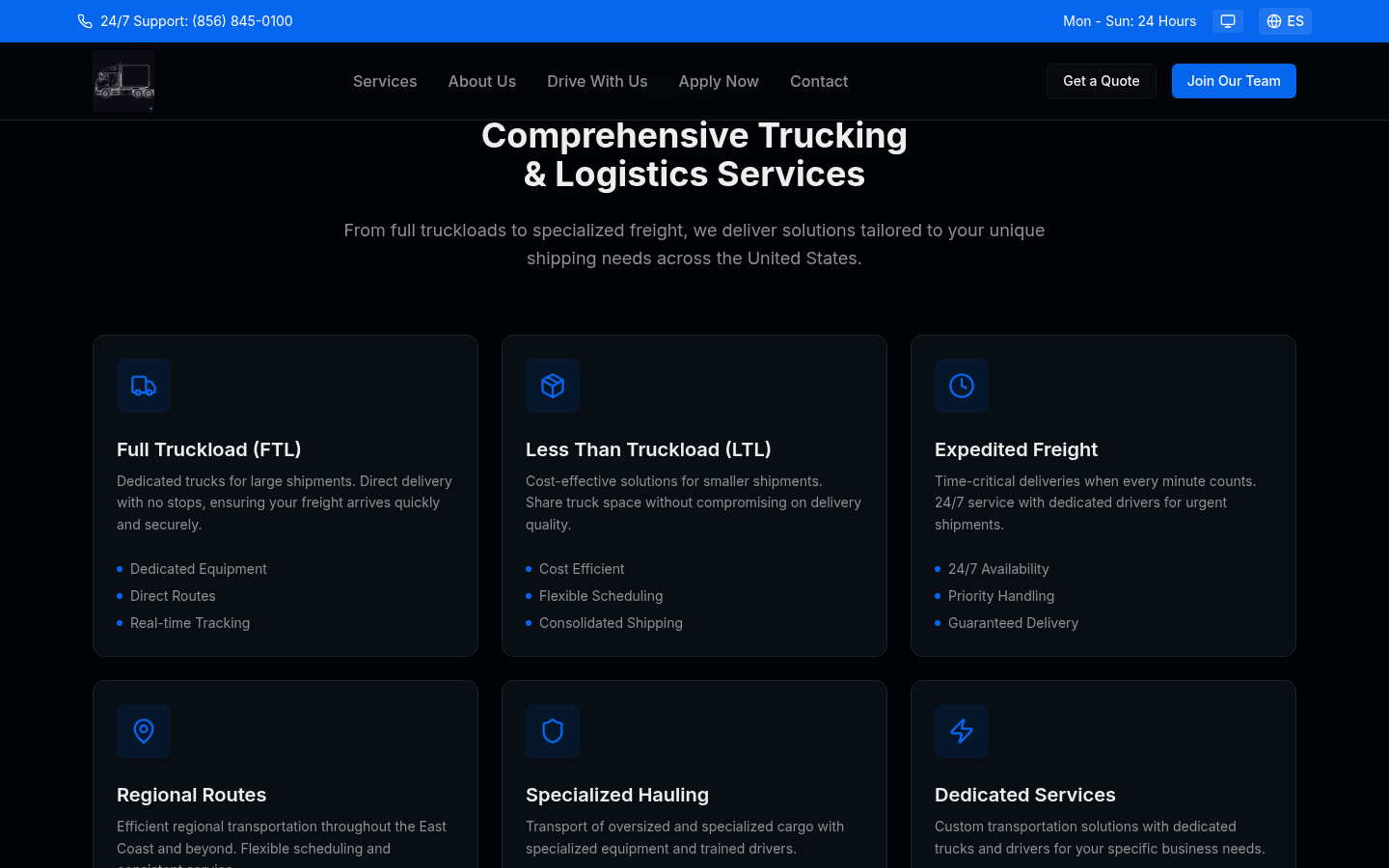 Reyes Trux — Servicios